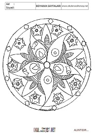 Mandala boyama sayfaları